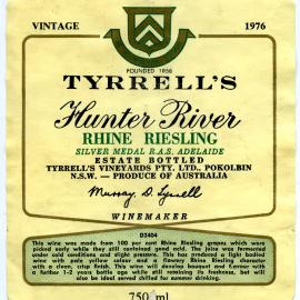 Tyrrell's Wine Rhine Riesling (1976)