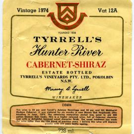 Tyrrell's Wine, Hunter River Cabernet-Shiraz (1974)