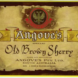 Angove's wine label for a bottle of Old Brown Sherry [n.d]