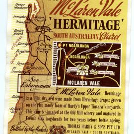Hardy's wine label for a bottle of 'Hermitage' Claret [n.d.]