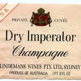 Lindemans Dry Imperator Champagne Label [n.d.]