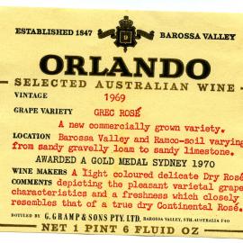 Orlando Grec Rose Label (1969)