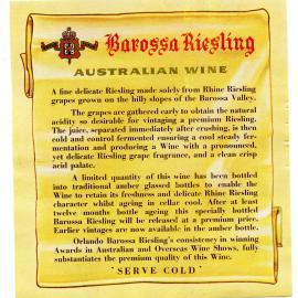 Barossa Riesling [n.d.]