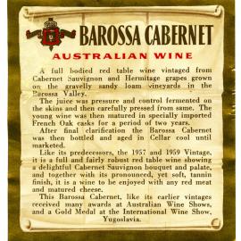 Barossa Cabernet[n.d.]