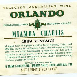 Orlando Miamba Chablis (1968)