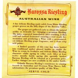 Barossa Riesling [n.d.]