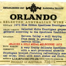 Barossa Valley Orlando (1973)