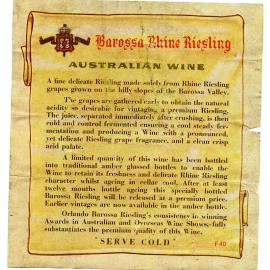 Barossa Rhine Riesling [n.d.]