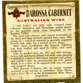 Barossa Cabernet [n.d.]