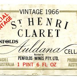 Penfolds St Henri Claret Label (1966)