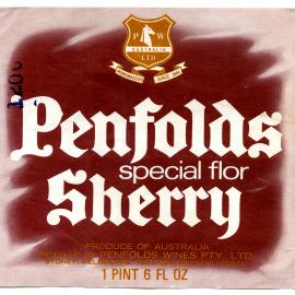 Penfolds Special Flor Sherry Label [n.d.]