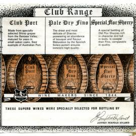 Club Range Club Port Pale Dry Fino Special Flor Sherry Label [n.d.]