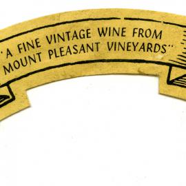 Mount Pleasant Vineyards Label [n.d.]