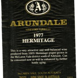 Arundale Hermitage Label (1977)