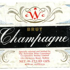 Consumers' Wine Co-operative Brut Champagne Label [n.d.]