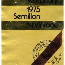 Wollundry Semillon Label (1975)