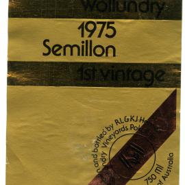 Wollundry Semillon Label (1975)