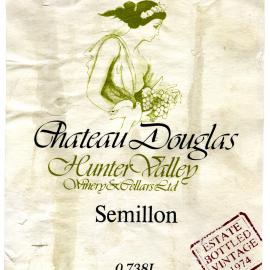 Chateau Douglas Hunter Valley Semillon Label (1974)