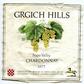 Grgich Hills Napa Valley Chardonnay Label (1977)