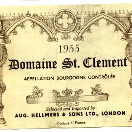 Domaine St. Clement Appellation Burgogne Controlee Label (1955)