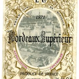 Clarence and Co Bordeaux Superior Label (1971)