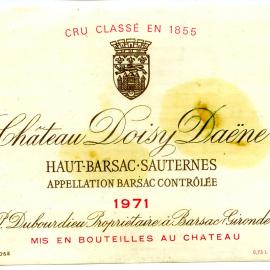 Chateau Doisy Daene Haut-Barsac Sauternes Label (1971)