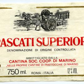 Cantina Soc. Coop. Di Marino Frascati Superiore Label [n.d.]
