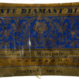 Heidsieck and C Monopole Reins Champagne Label [n.d.]