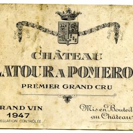 Chateau Latour a Pomerol  Priemier Grand Cru Label (1947)