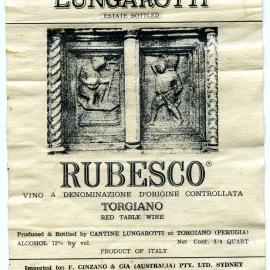 Lungarotti Rubesco Label [n.d.]