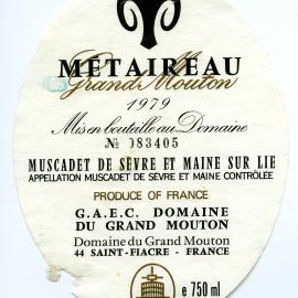 Metaireau Grand Mouton Label (1979)