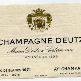 Maison Deutz and Geldermann    Label  (1971)