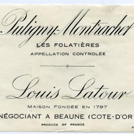 Louis Latour Puligny-Montrachet Label [n.d.]