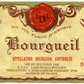 Bourgueil un vin plein D'esprit Label [n.d.]