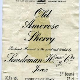 Sandeman Hnos y Cia Old Amoroso Sherry Label [n.d.]