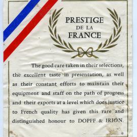 Dopff and Irion Label [n.d.]