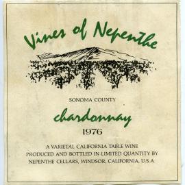 Nepenthe Cellars Chardonnay Label (1976)
