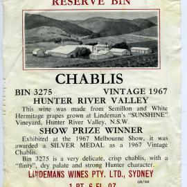 Lindemans Chablis Label (1967)