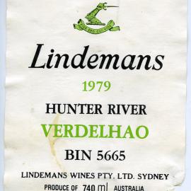 Lindeman's Hunter River Verdelhao Label (1979)