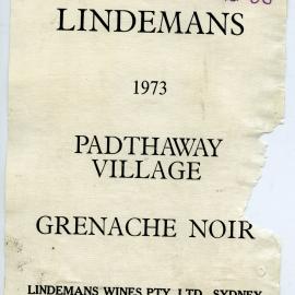 Lindemans Padthaway Village Label (1973)