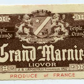 J. B. Lapostolle Grand Marnier Liquor Label [n.d.]