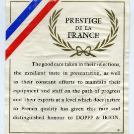 Dopff and Irion Label [n.d.]