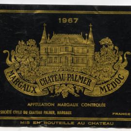 Margaux Chateau Palmer Medoc Label (1967)