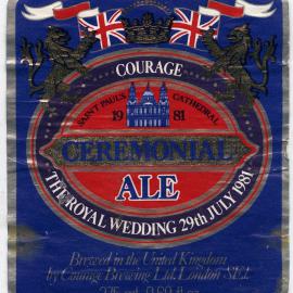 Courage Ceremonial Ale Label (1981)