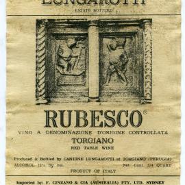 Lungarotti Rubesco Label [n.d.]