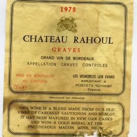 Chateau Rahoul Graves Label (1978)