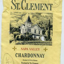St. Clement Chardonnay Label (1980)