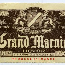 J. B. Lapostolle Grand Marnier Liquor Label [n.d.]