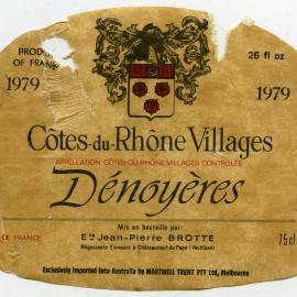 Denoyeres Ctes du Rhone Villages Label (1979)
