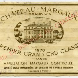 Chateau-Margaux Premier grand cru classe Label (1970)